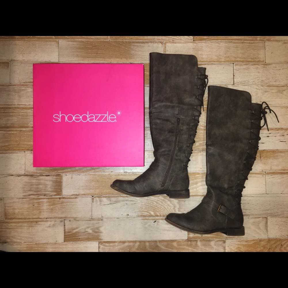 Taupe ShoeDazzle Boots